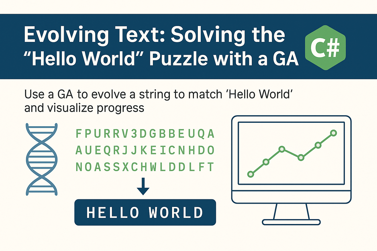 Evolving Text: Solving the "Hello World" Puzzle with a GA