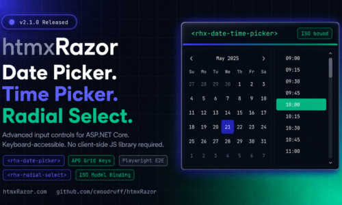 New Release!! htmxRazor v2.1.0: Advanced Inputs